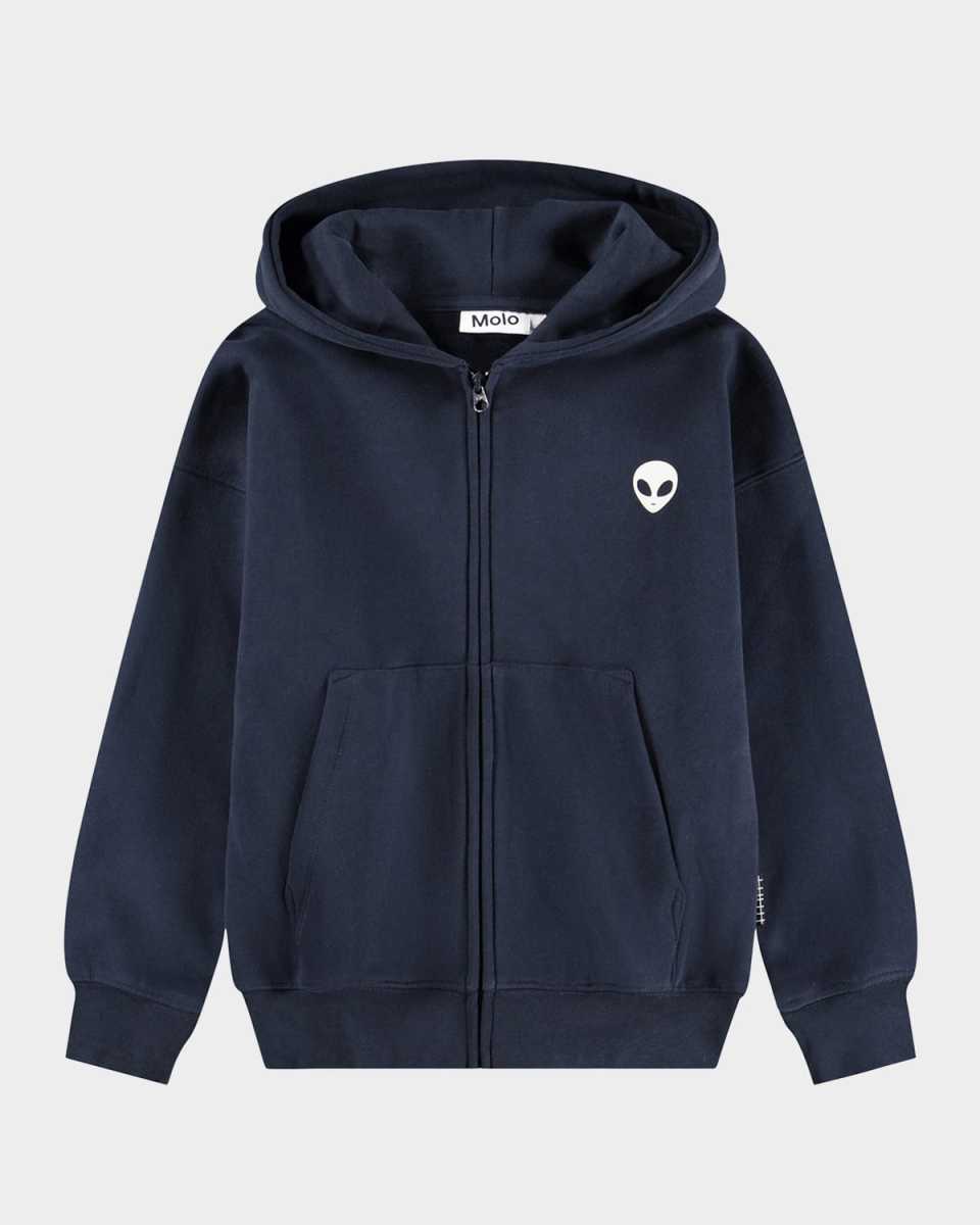 Boy's Marley Alien-Print Hoodie, Size 4-